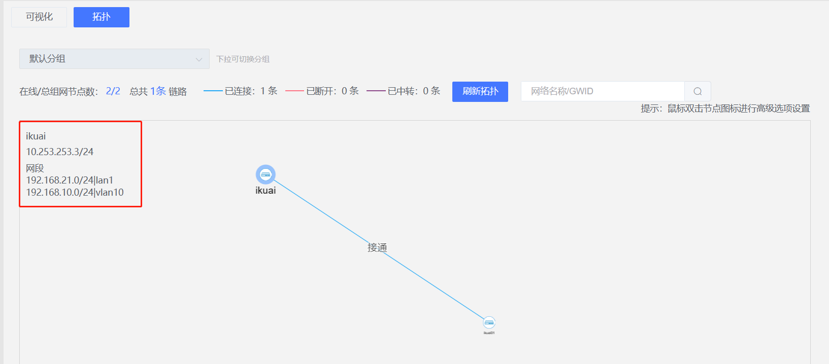 简单设置SD-WAN即可实现爱快两台路由的lan与lan互访教程